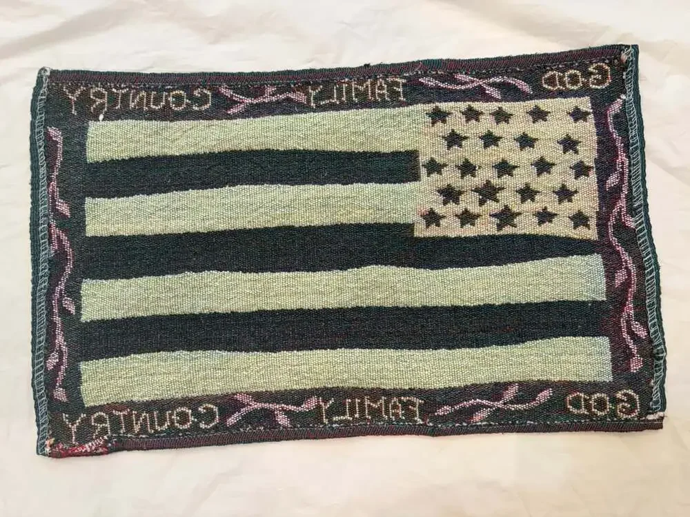 American Flag God, Family, Country Tapestry 18”x11” Red, White, Blue